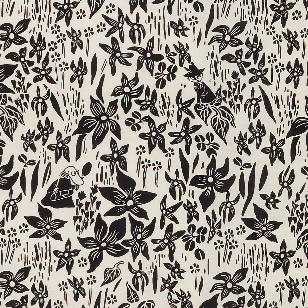 Mumin Bäddset 150x210 cm Lilja Svart/Vit