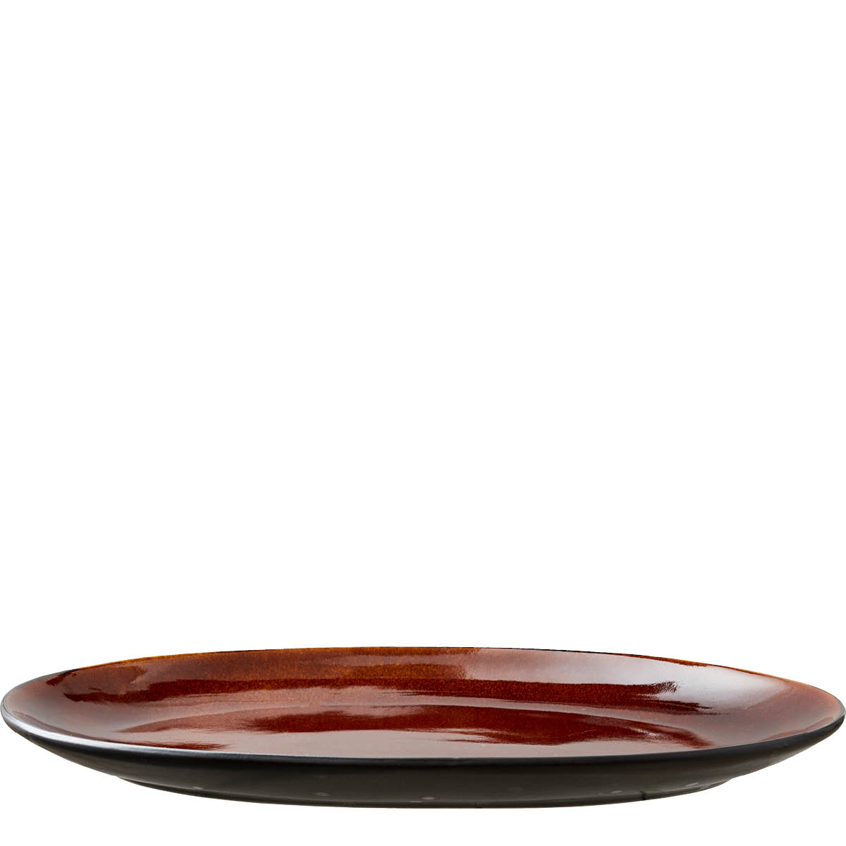 Fat Oval 36x25 cm Svart/Bärnsten