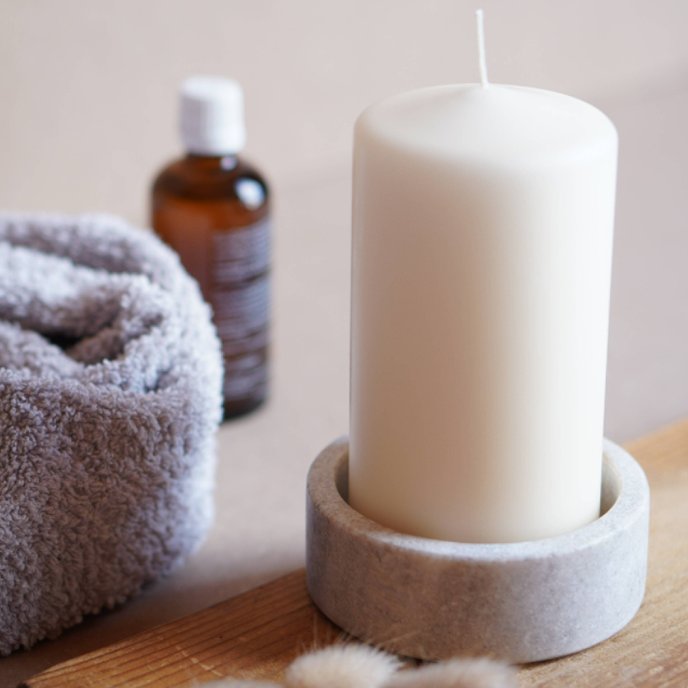 Blockljus 7,5x15 cm Vit matt