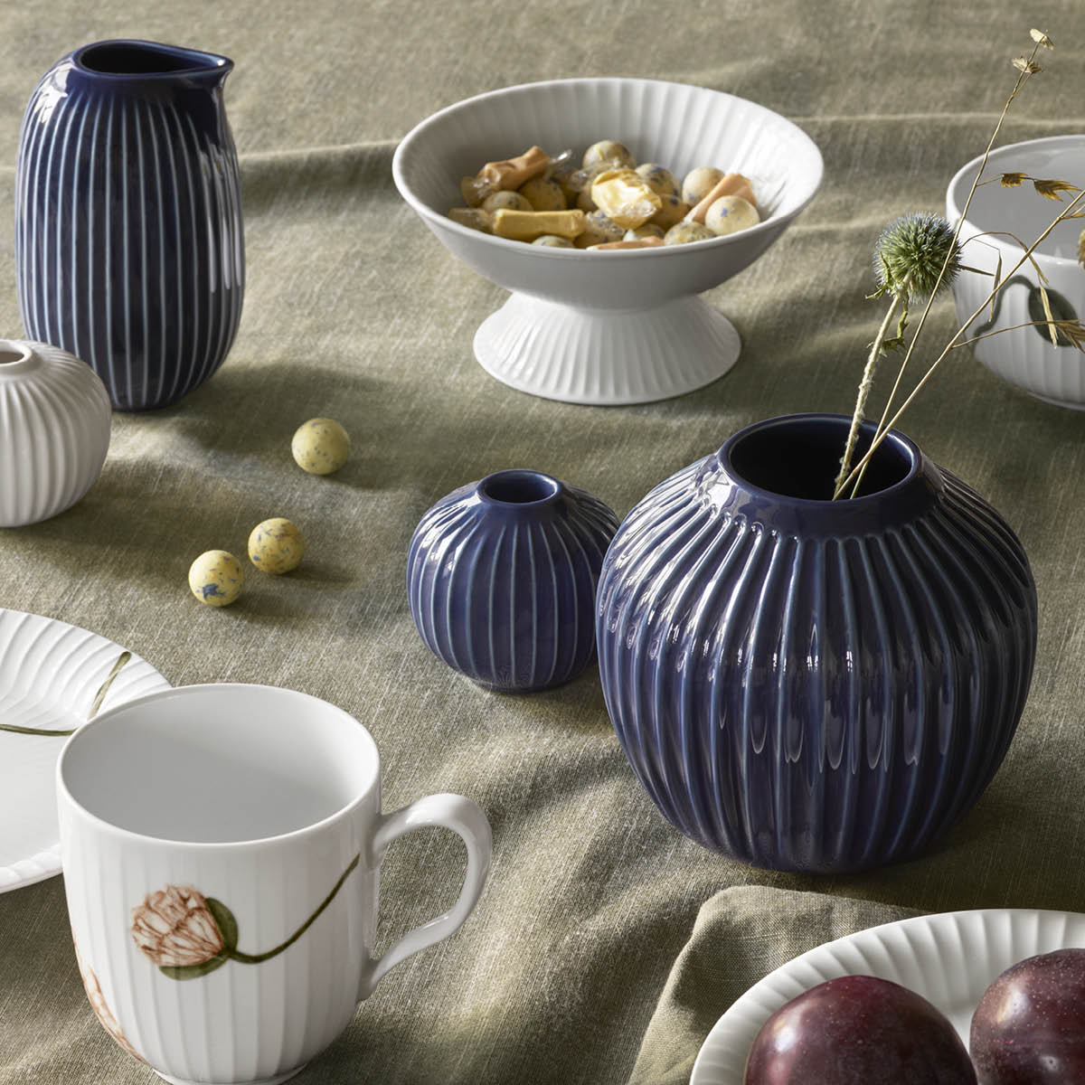 Hammersh?i Ljusstake 6,5 cm Indigo