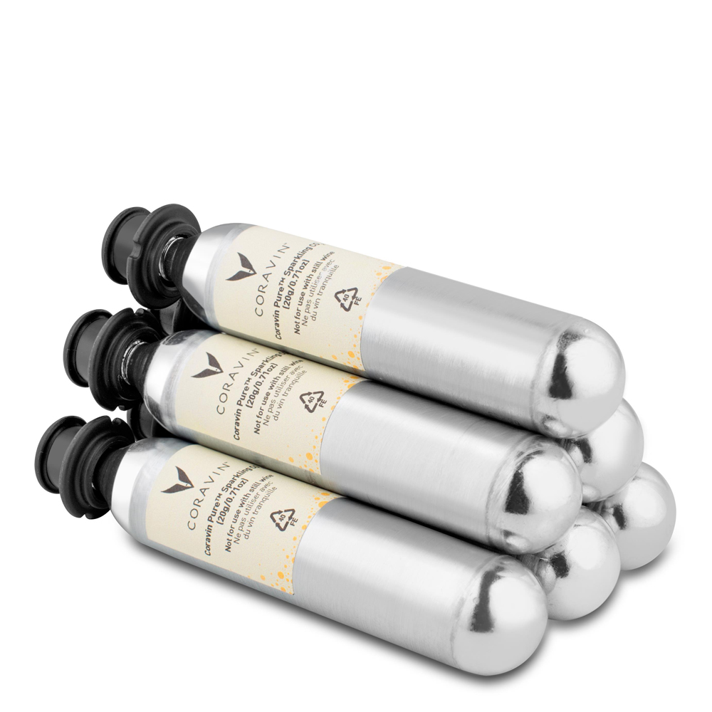 Pure CO2-kapslar Mousserande 6-pack Silver