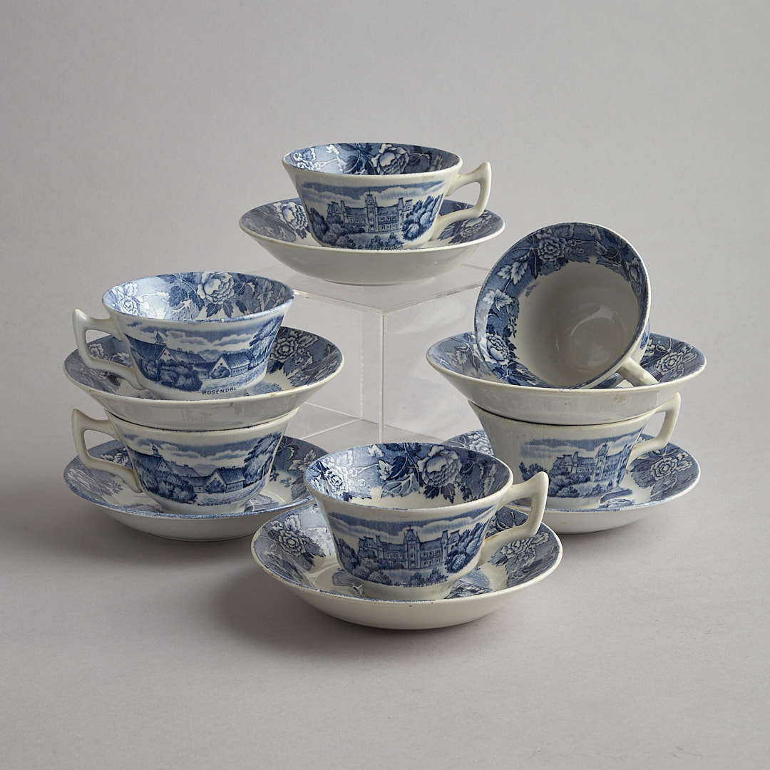 Blå Rand tallriksservis