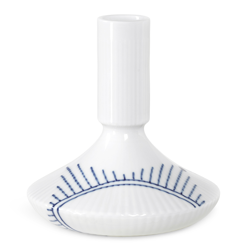 Blue Fluted Mega Ljusstake 12 cm