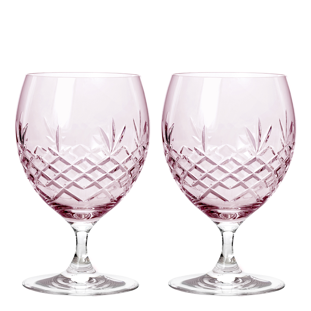 Crispy Eightball Glas på fot 55 cl 2-pack Rosa