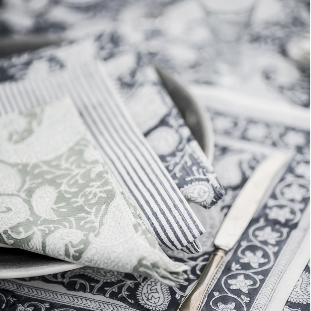 Big Paisley Servett 4-pack 50x50 cm Seafoam