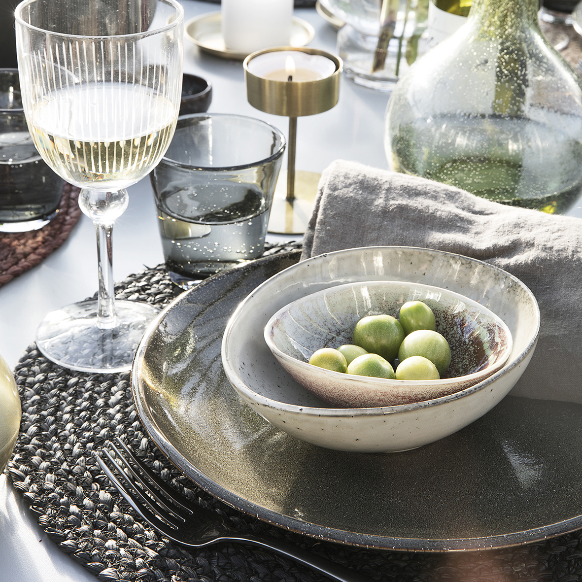 Lake Tallrik flat 27 cm Grön