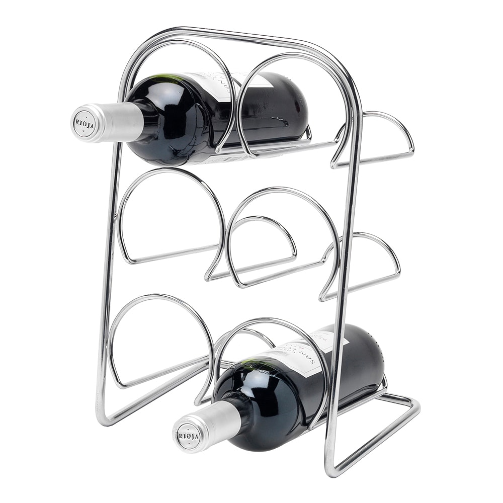 Pisa Vinställ 6 flaskor Krom