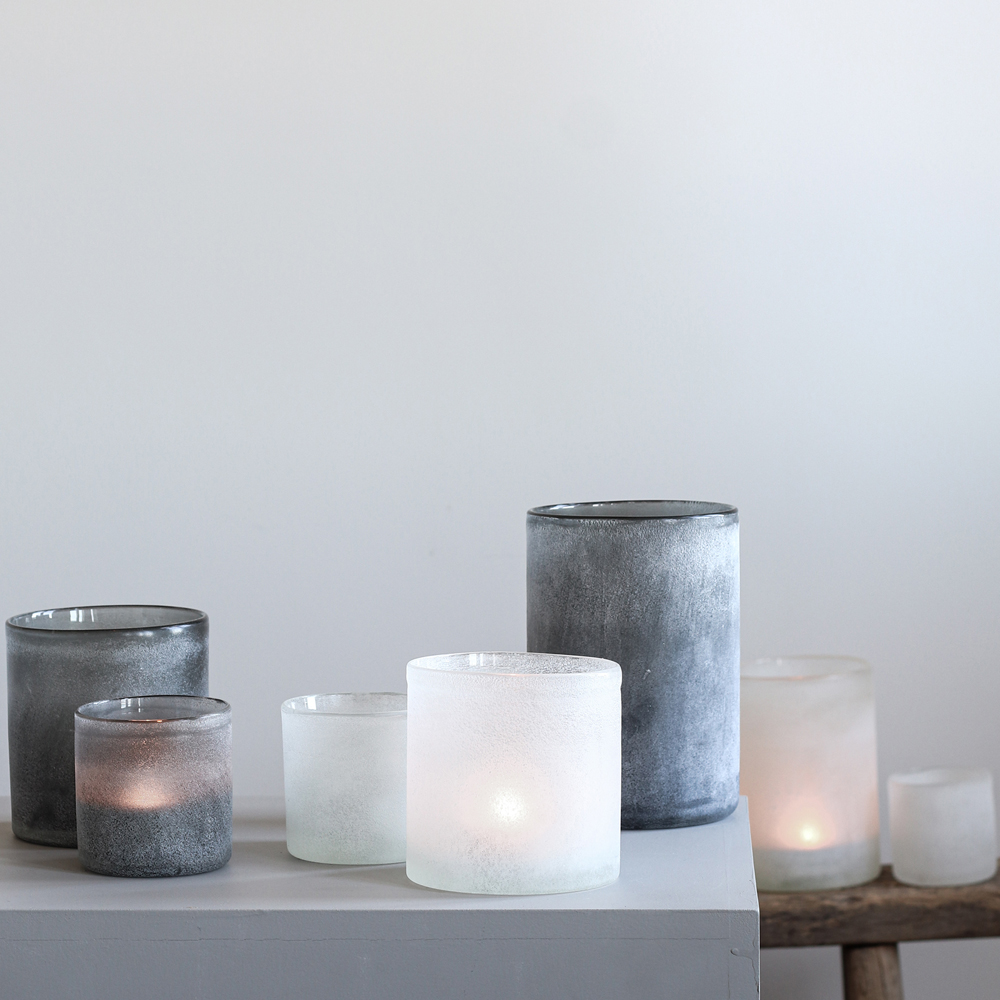 Frost Ljuslykta 12x12 cm Vit