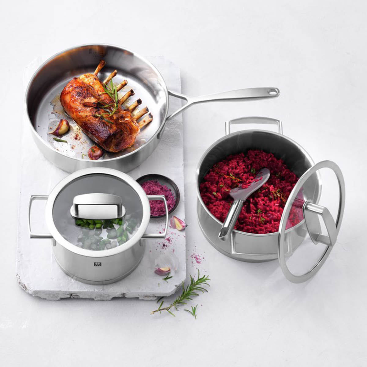 Vitality Kastrullset 4 delar med 3 lock