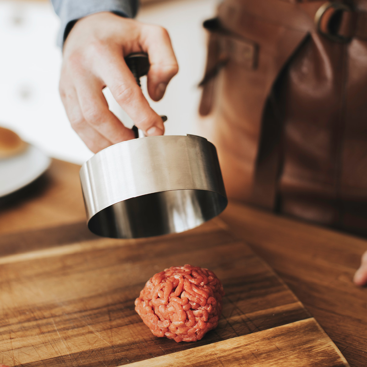 Hamburgarpress 11 cm rostrfritt stål