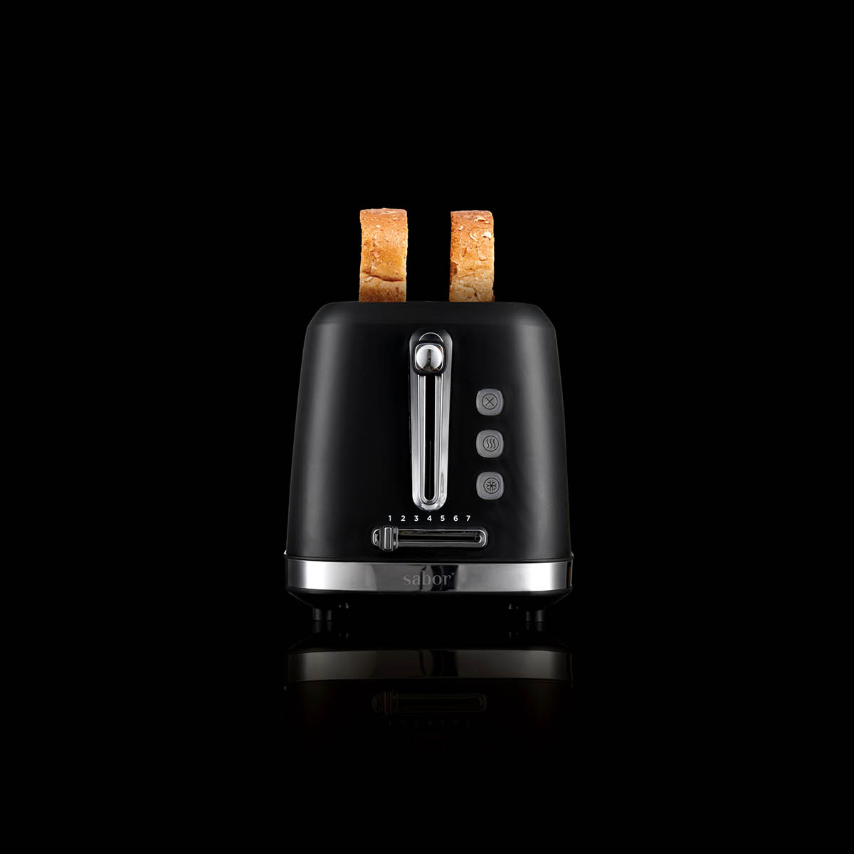 Ultimate Brödrost 2 skivor 25x19,5 cm Svart