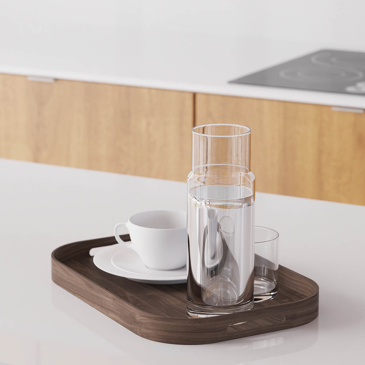 Bellhop 402 Serveringsbricka rektangulär 40 cm Valnöt