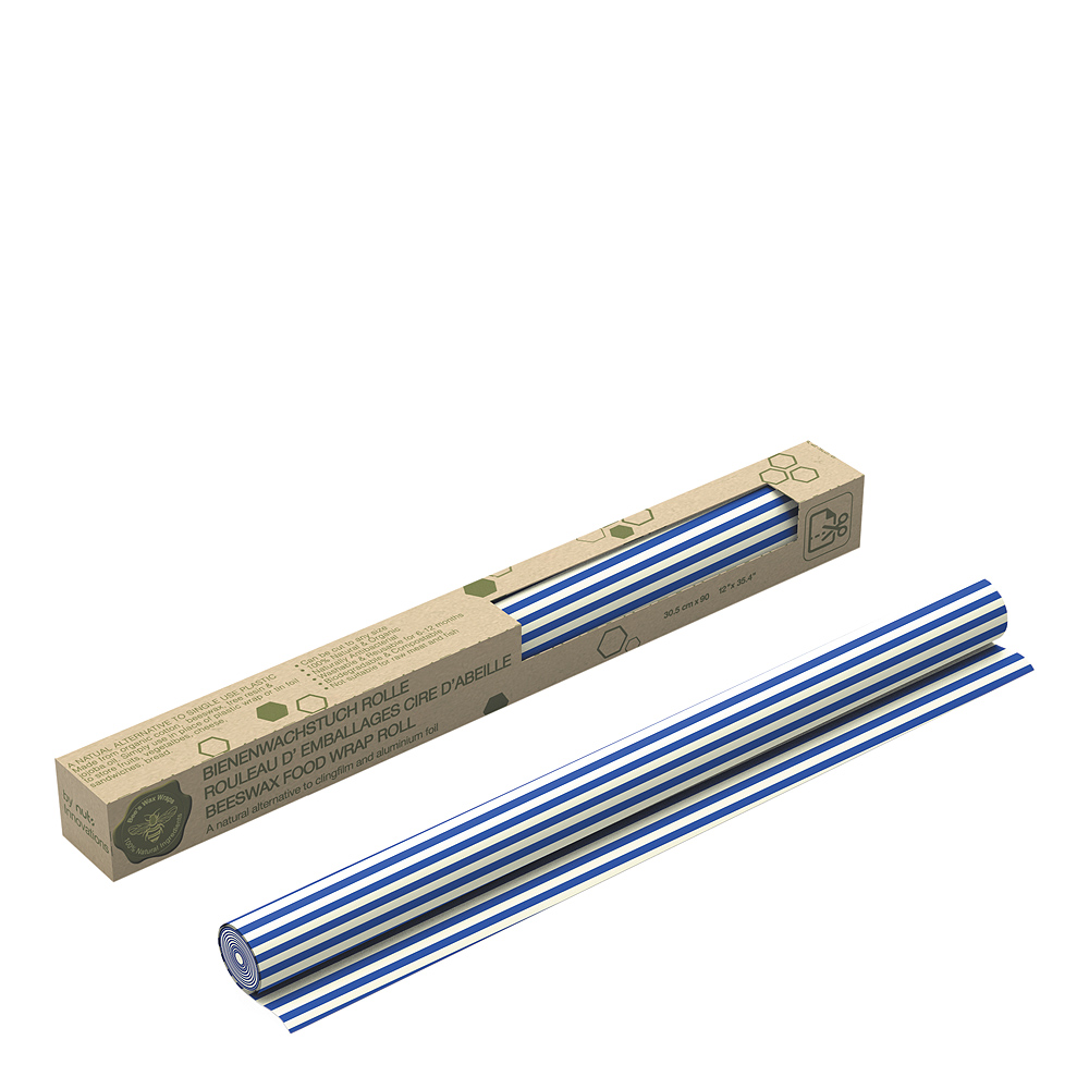 Bivaxduk Rulle Ränder 30x90 cm Blå