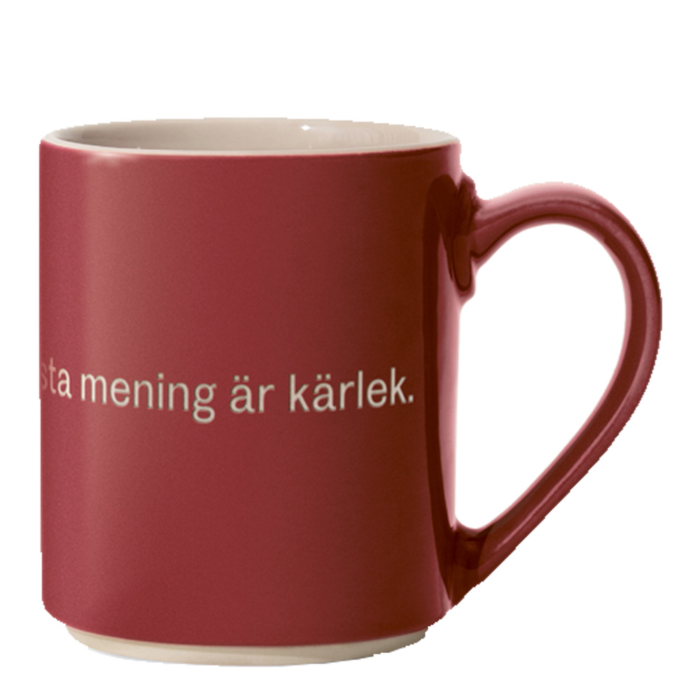 Astrid Lindgren Mugg Ja, jag tror att livets innersta�?Röd