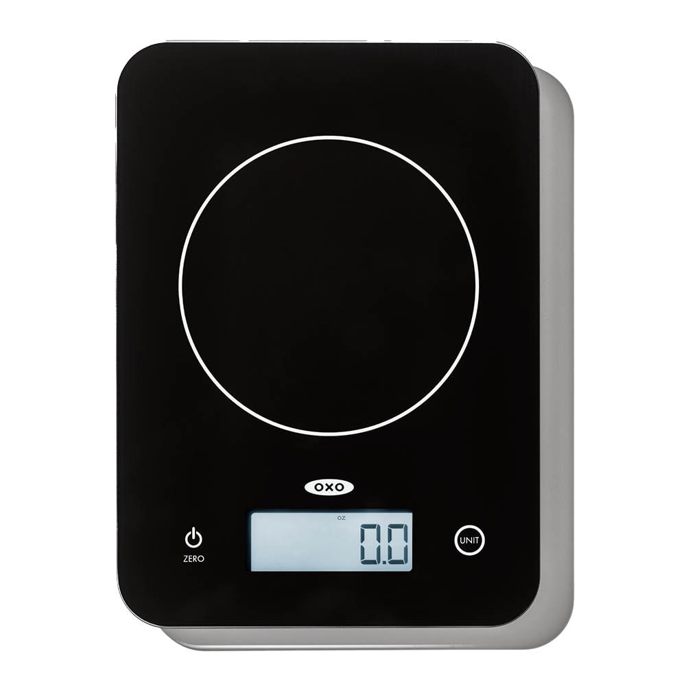 Köksvåg glas 21,5 cm Svart