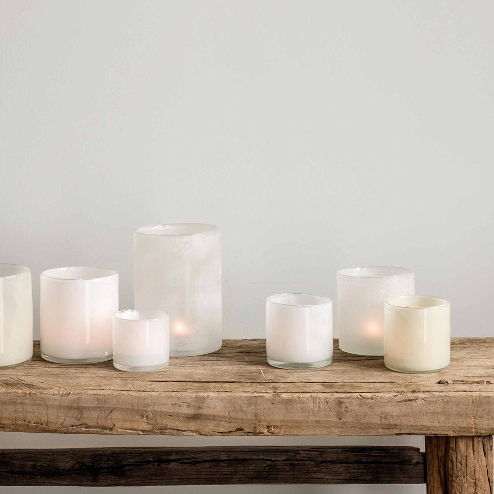 Lyric Ljuslykta Glas 10x10 cm White