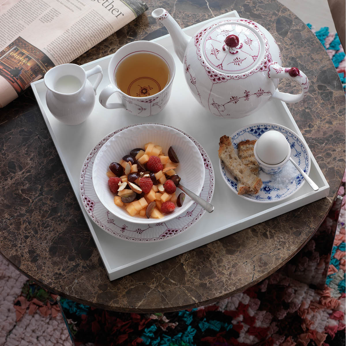 White Fluted Half Lace Kanna 17 cl