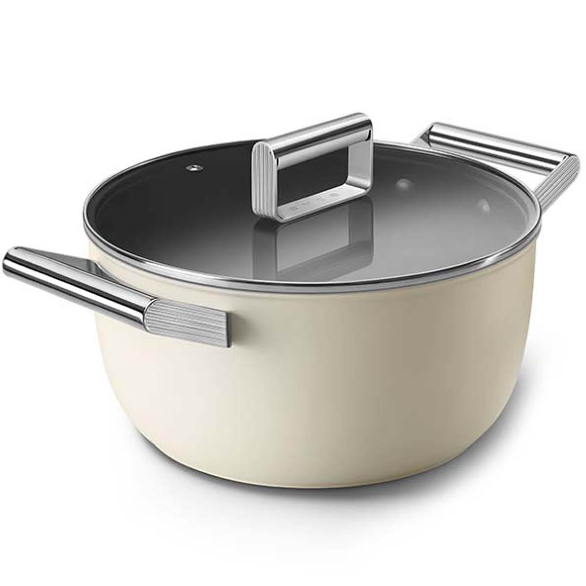 Smeg 50's Style Kastrull Lock 24 cm Creme