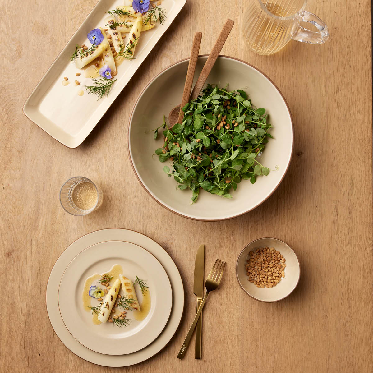 BITZ Salladsskål 24 cm Wood/Sand