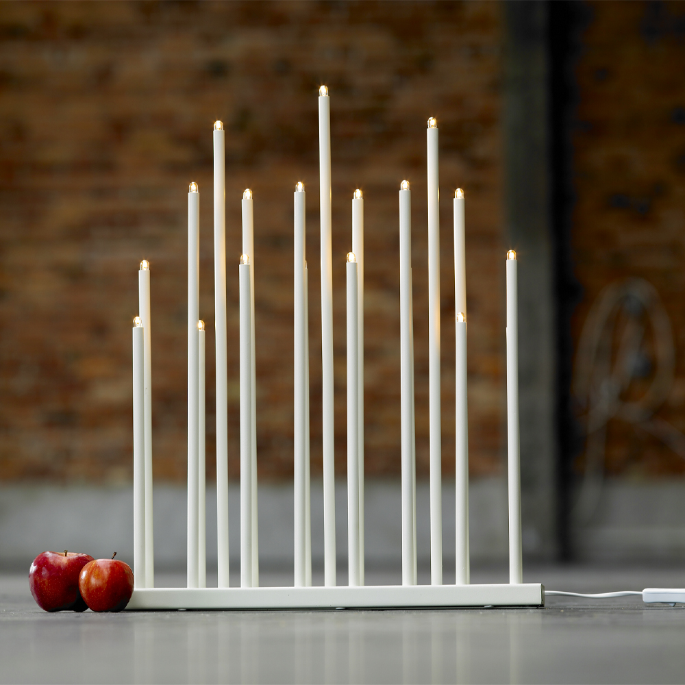 Elflugan Adventsljusstake Grande 50x12,5 cm Vit