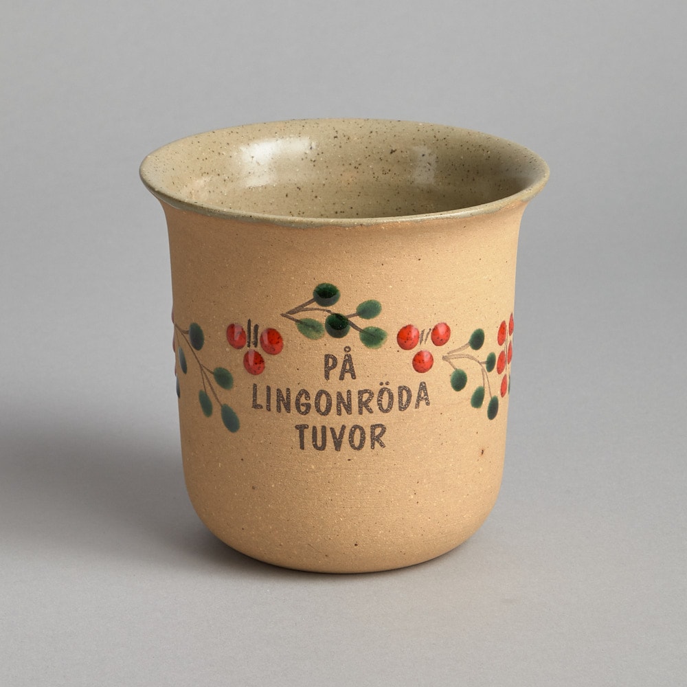 SÅLD Lingonburk i Stengods