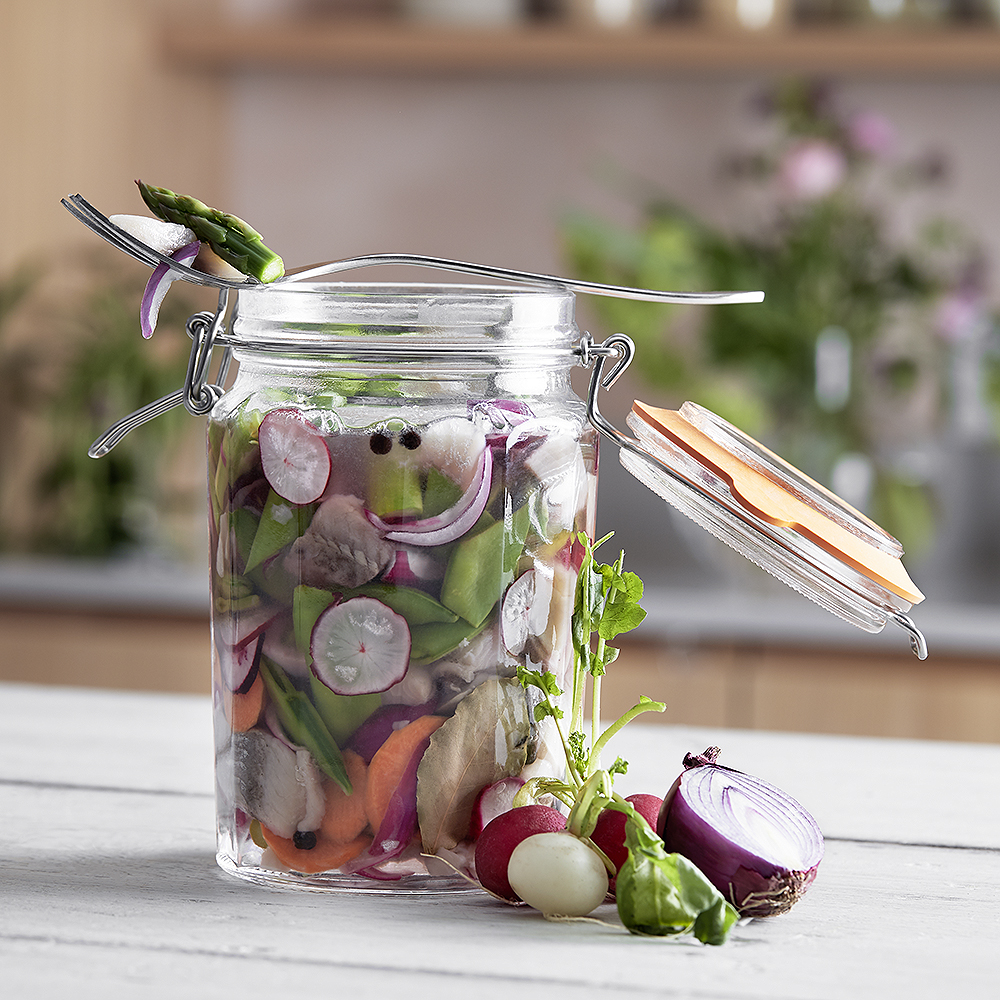 Clip Top Facetted Burk 0,95 L bygellock