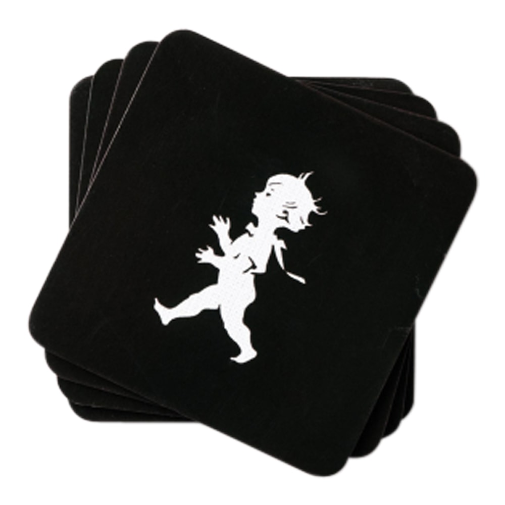 Glasunderlägg 10x10 cm 4-pack Svart