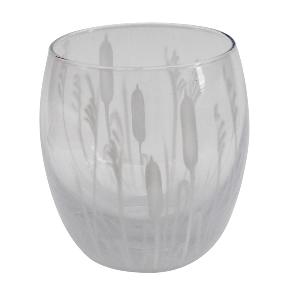 Kaveldun Ljuslykta 10x9,5 cm Vit