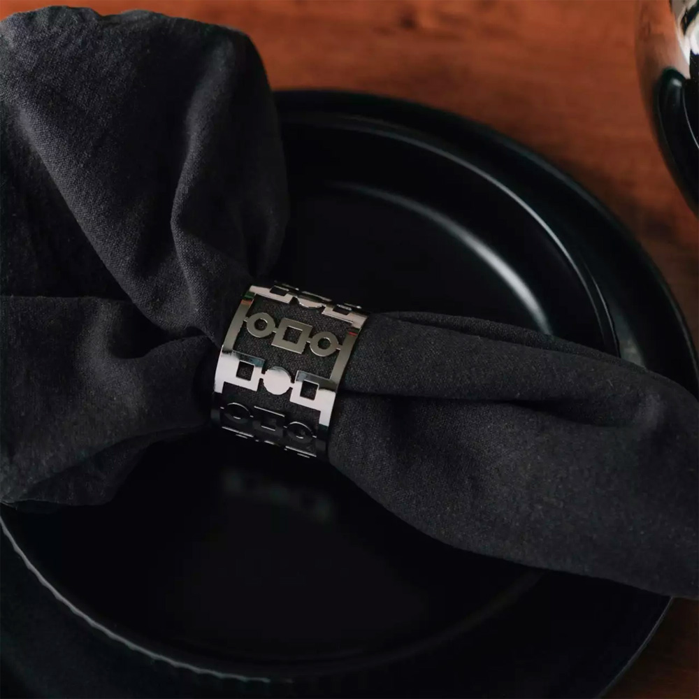 Anima Servettringar 5 cm 2-pack Silver