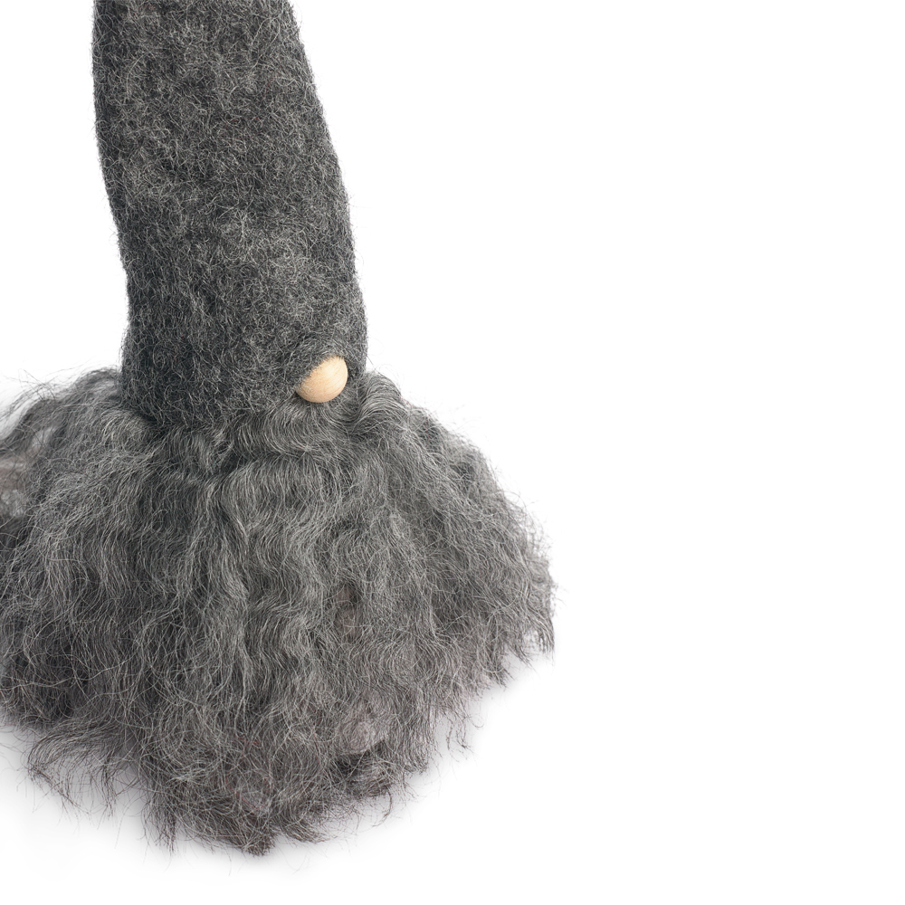 Skäggtomte Gotland Liten 25 cm Grå