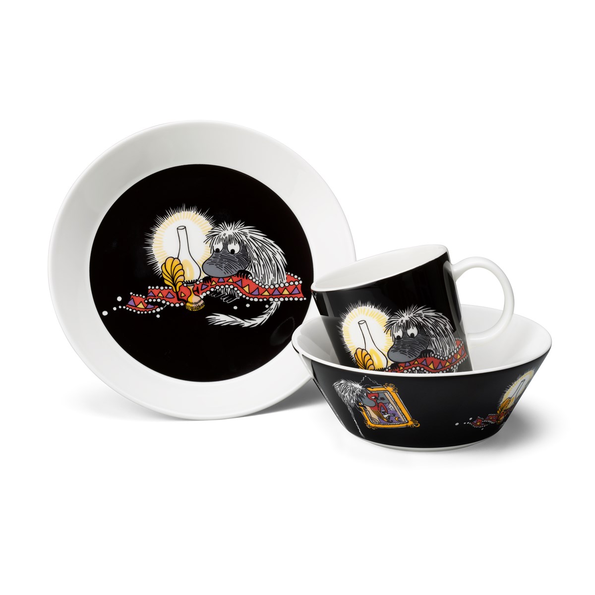 Mumin Tallrik 19 cm Förfadern Svart