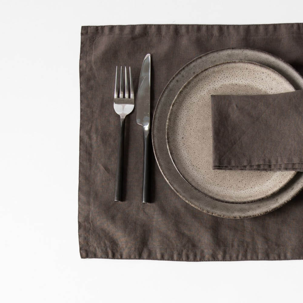 Bordstablett Linne 35x50 cm Taupe