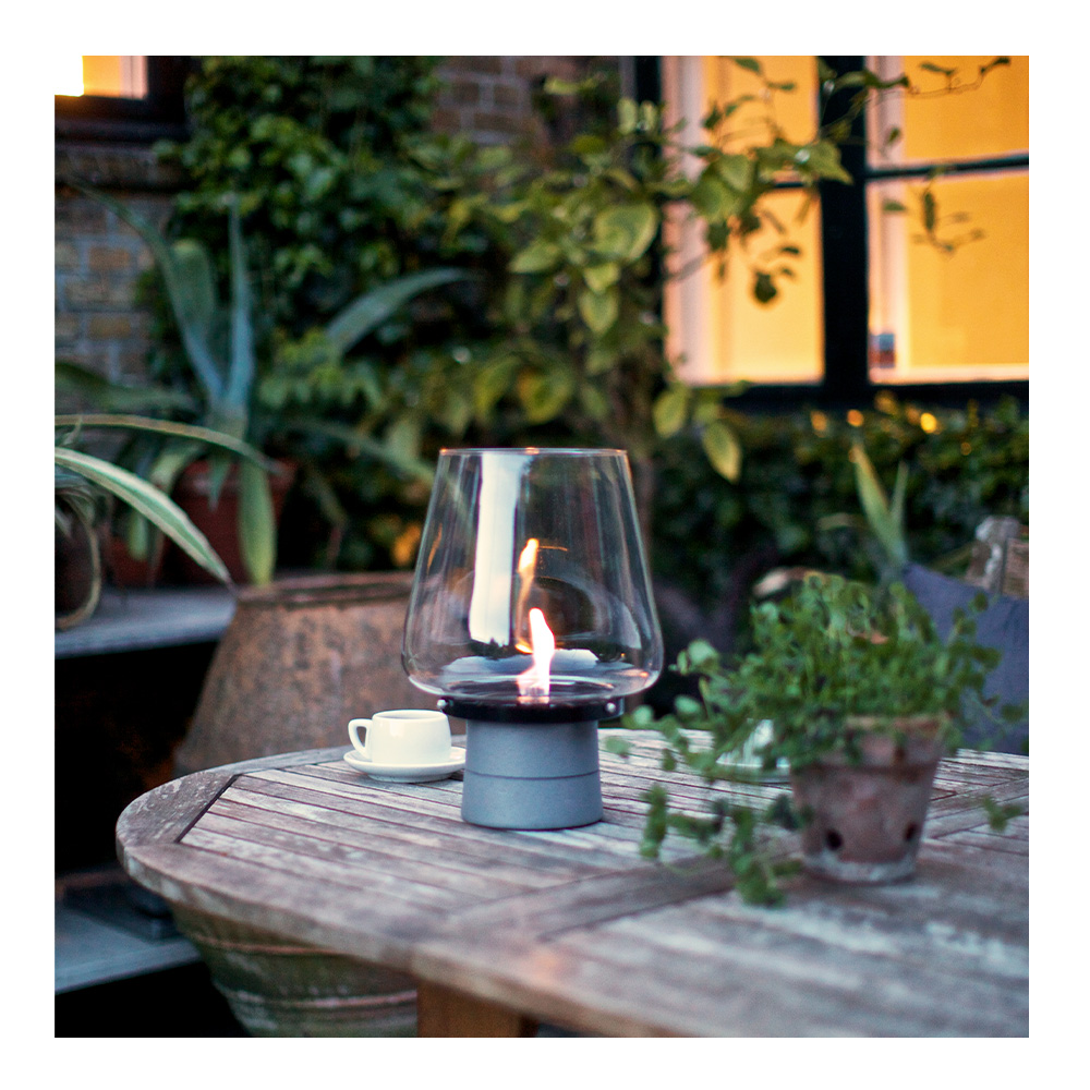 Amaryllis Lykta 33 cm Mörkgrå