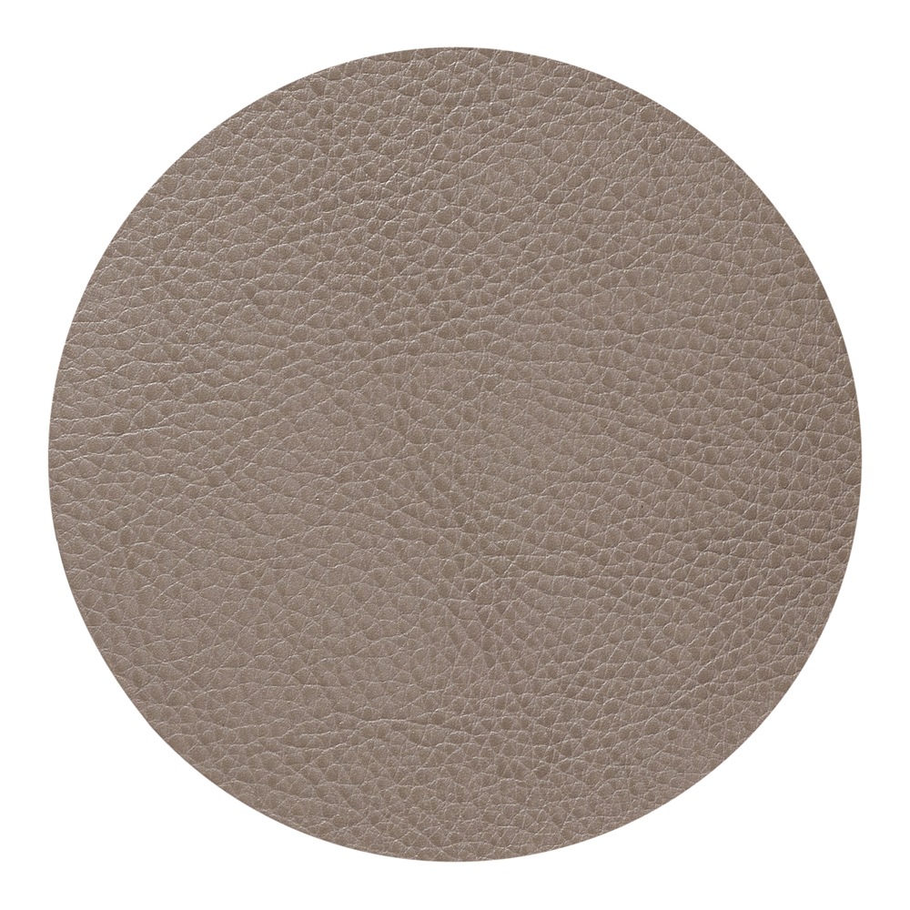 Leather Serene Circle Glasunderlägg 10 cm Mole Grey