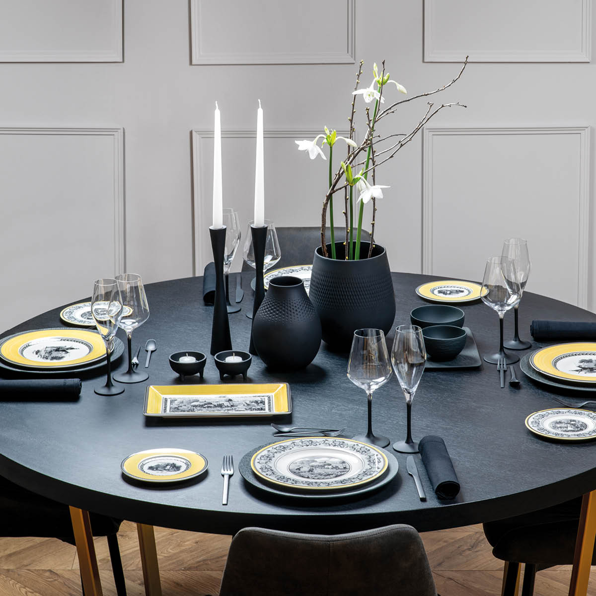 Manufacture Rock Champagneglas 4-pack Klar/Svart fot