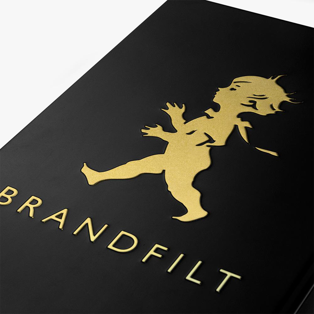 Solstickan Brandfilt 120x120 cm Svart/Guld