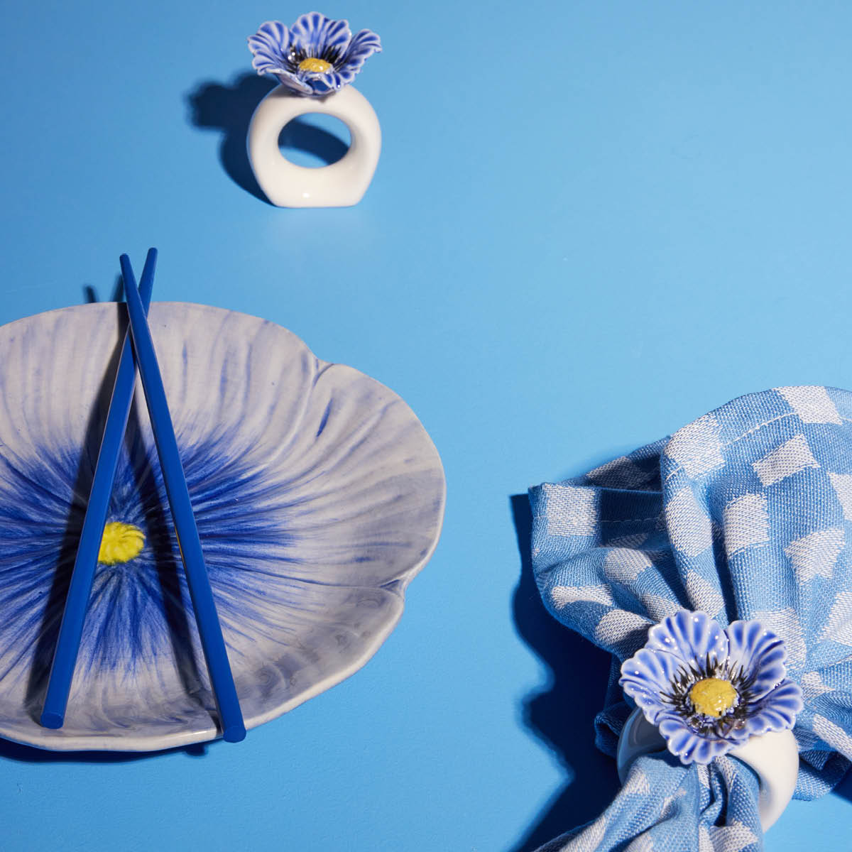 Poppy Servettring 2-pack Blå