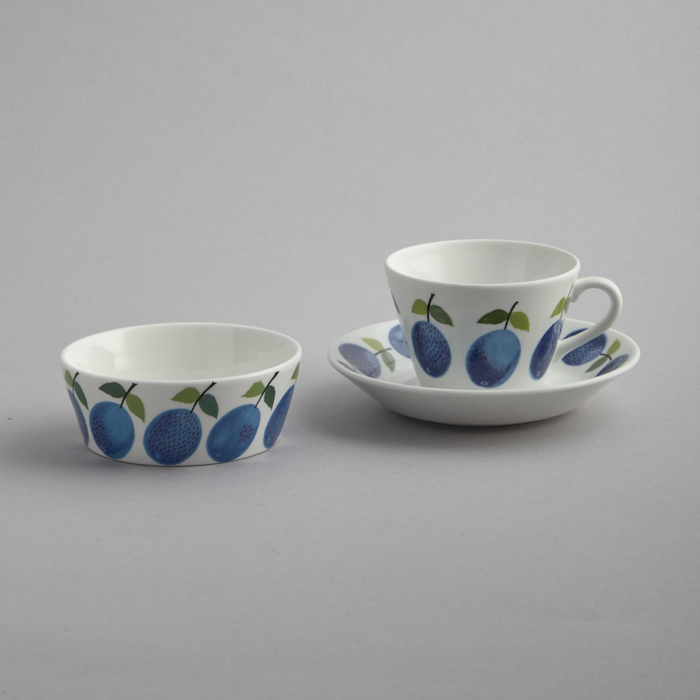 Prunus kaffekopp med fat och sockersk&aring;l