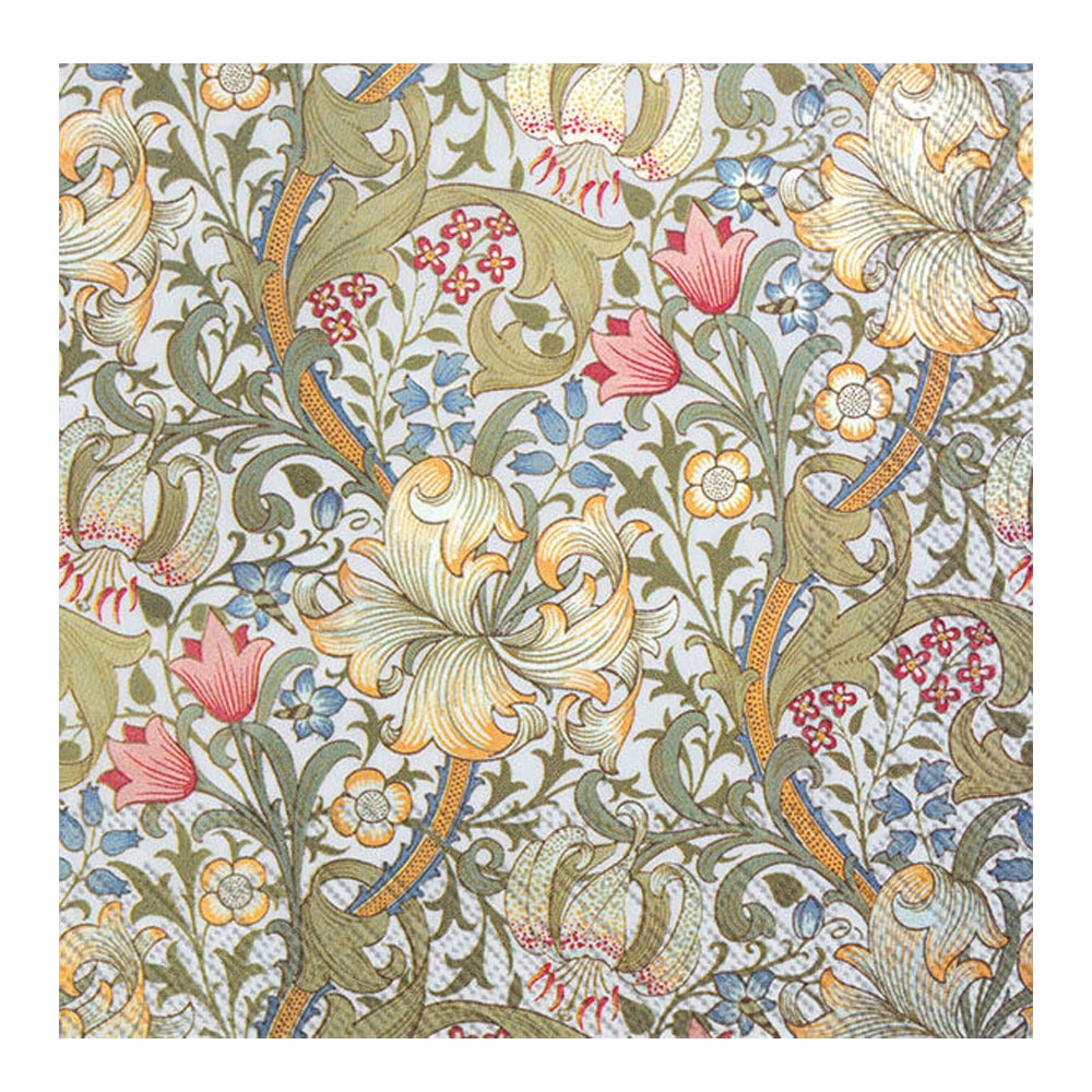 Servett Golden Lily 33x33 cm Vit