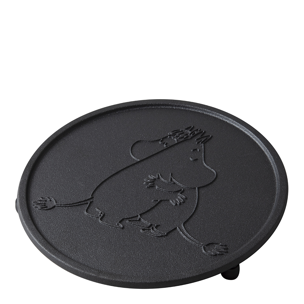 Mumin Grytunderlägg Gjutjärn Svart