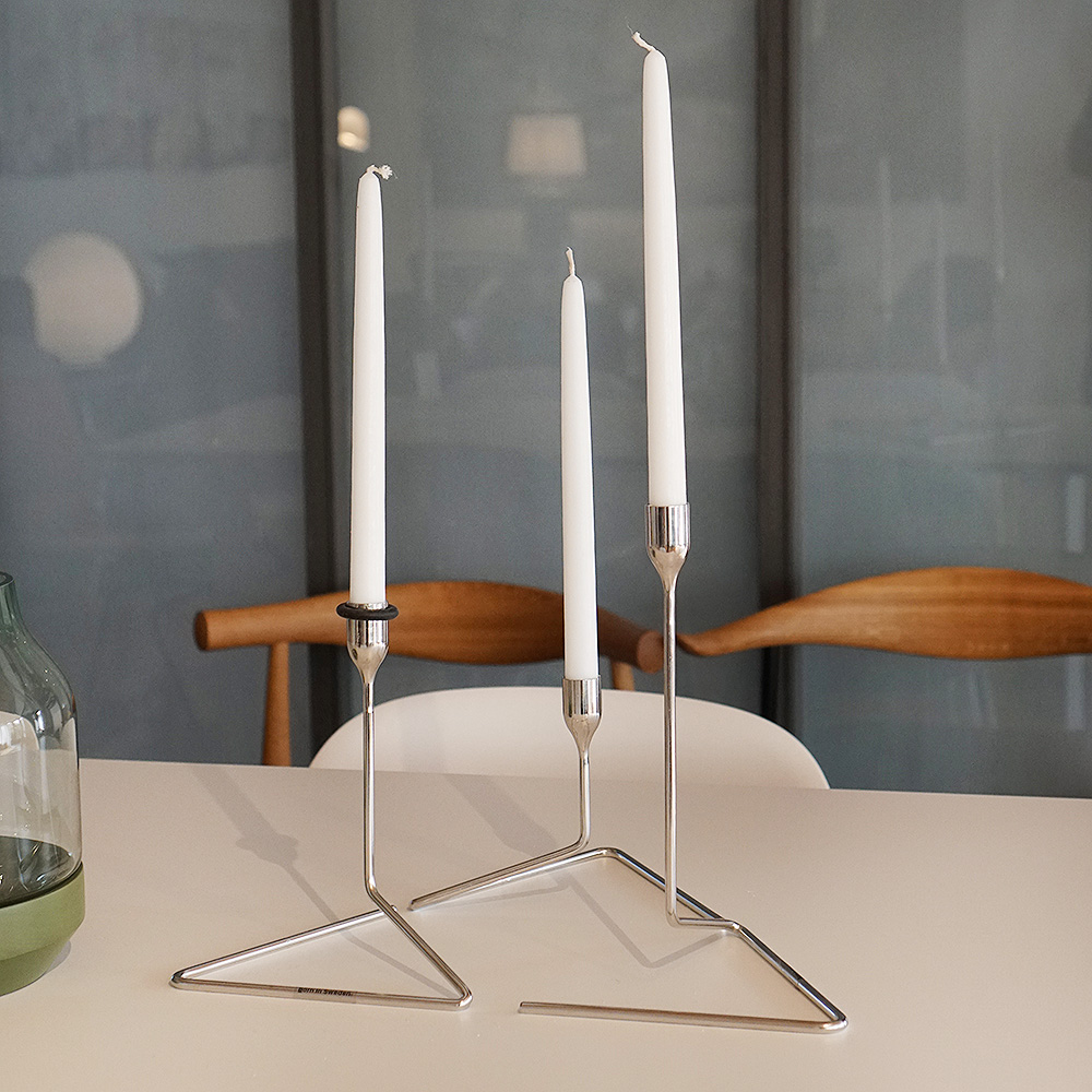 Puzzle Ljusstake 14 cm Silver