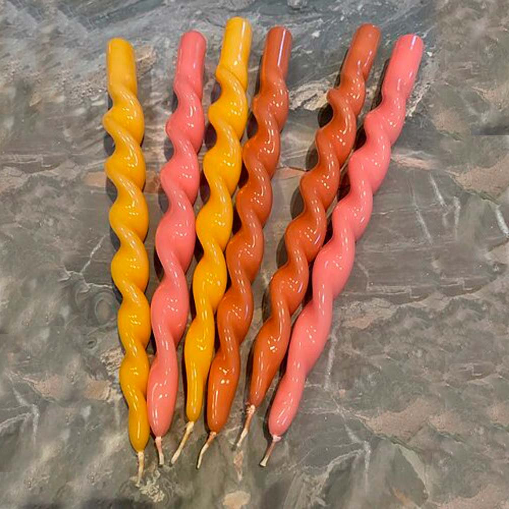 Platta Lack Ljus Snurrade 29 cm 2-pack Mango