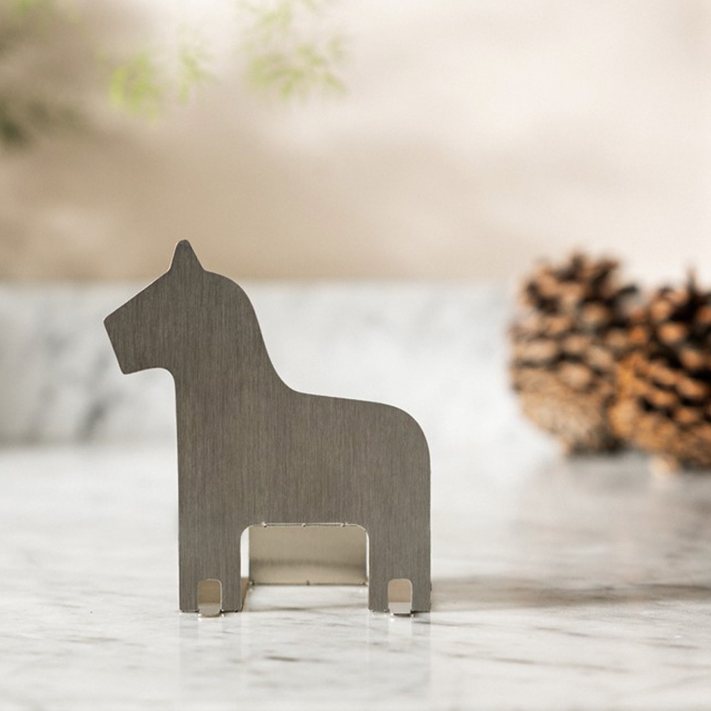 Ljuslykta Pop-Up Dalahäst Rostfritt stål