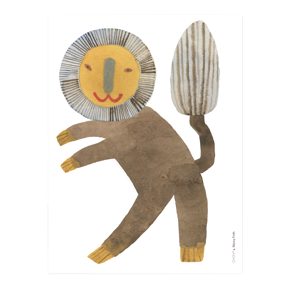 Affisch 30x40 cm Lejon