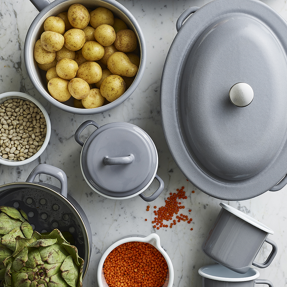 Gryta/Lock 0,7 L Grå