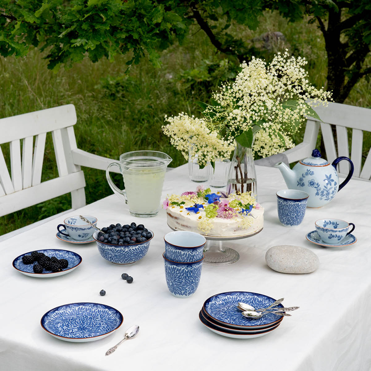 Ostindia Floris Mugg utan h&auml;nkel 30 cl Bl&aring;