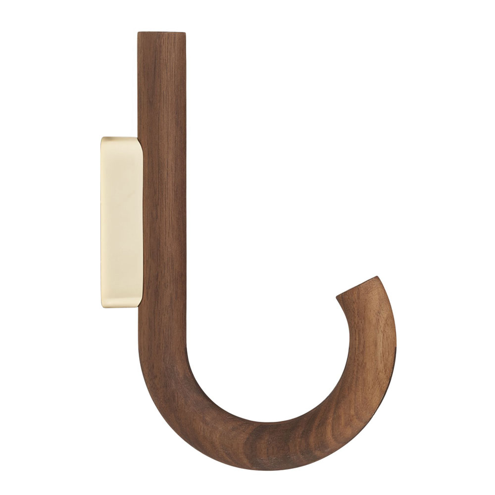 Hook Krok Valnöt 20 cm Valnöt/Mässing
