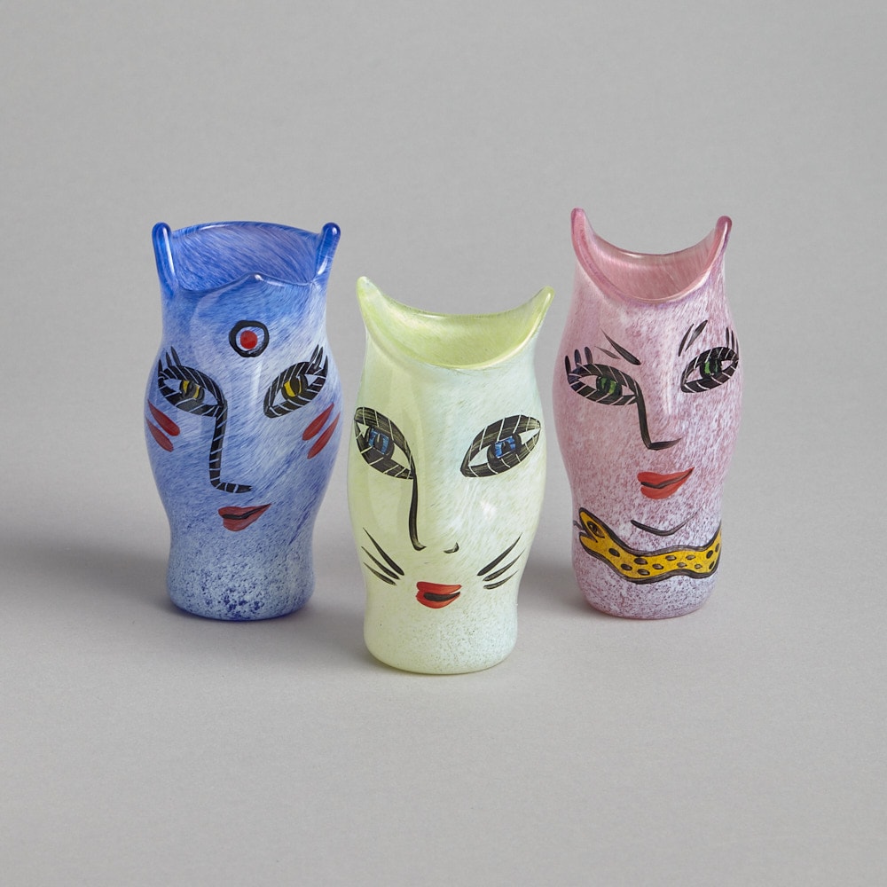 SÅLD "Open Minds" Minivaser 3 st