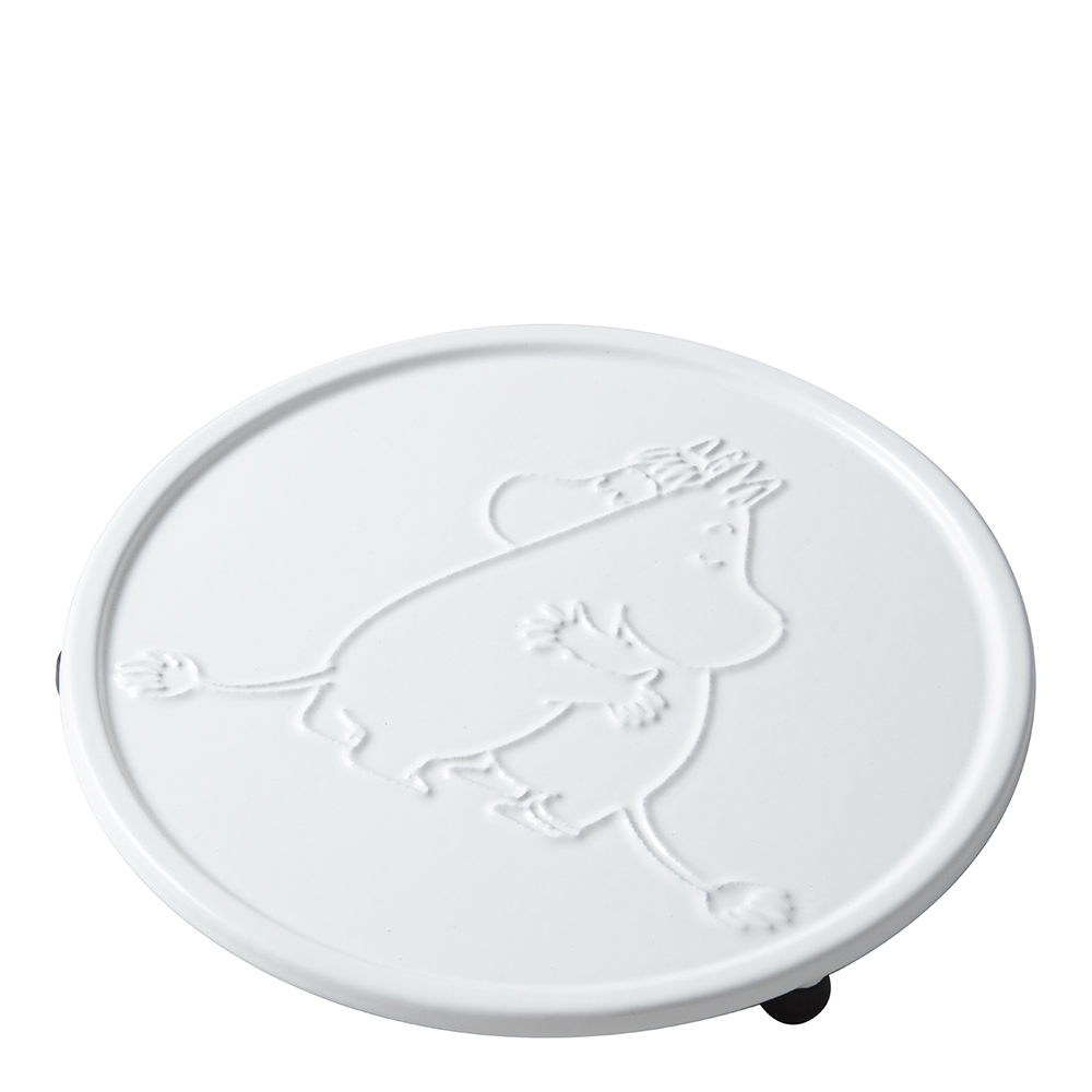 Mumin Grytunderlägg Gjutjärn Vit