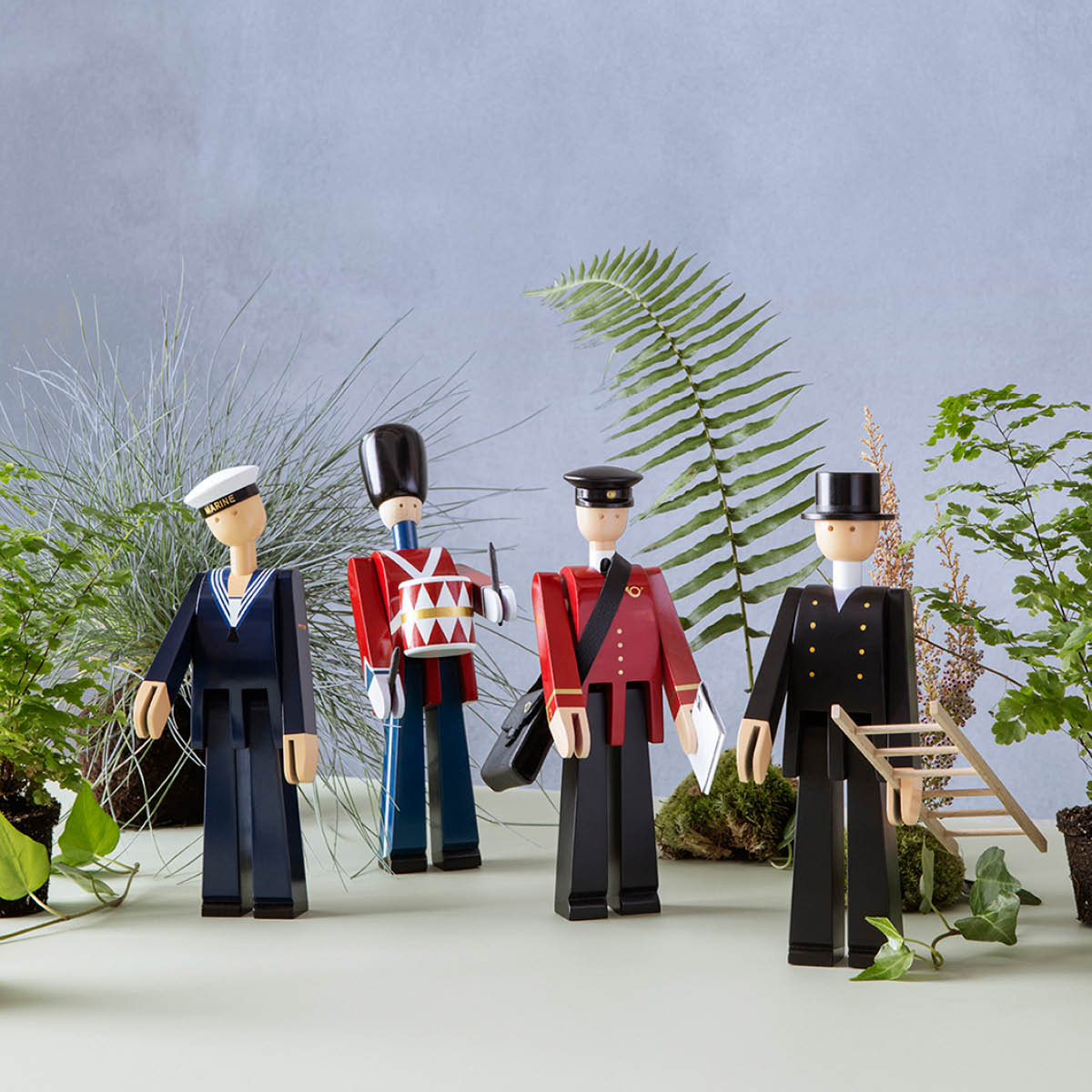 Marinsoldat Mörkblå/Vit